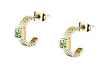 Morellato Pozlacené náušnice se zelenými krystaly Gioia SAVY42