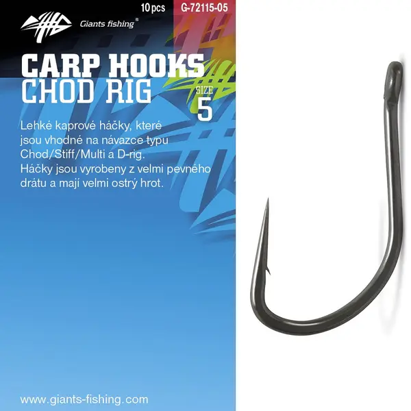 Giants fishing háček s očkem chod rig 10 ks-velikost 4