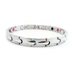 Euro Trade Plus Multifunkční magnetický náramek šířka 7 mm stříbrný