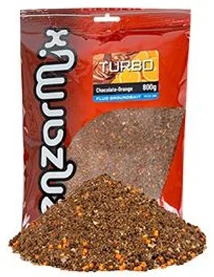 Benzar mix krmítková směs groundbait turbo fluo 800 g - čokoláda-pomeranč