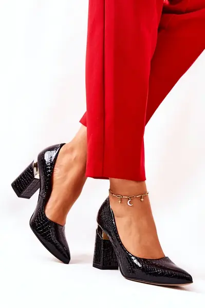 Boto Lewski kožené čerpadlá 3117 čierna