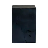 XXXL ODKLÁDACÍ STOLEK, teakové dřevo, černá