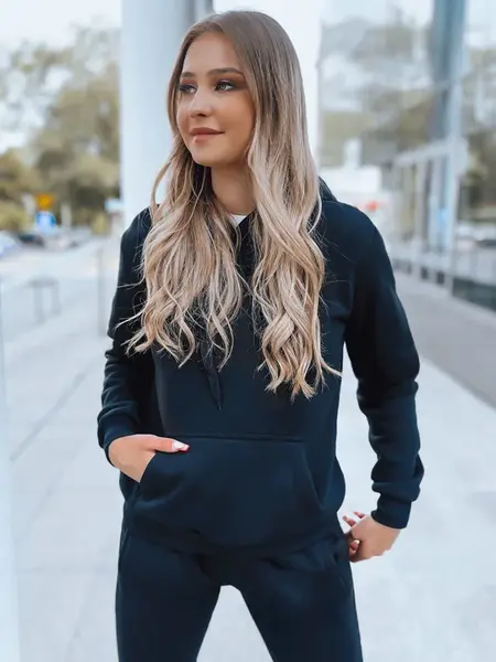 Dámská mikina BASIC s kapucňou tmavomodrá Dstreet