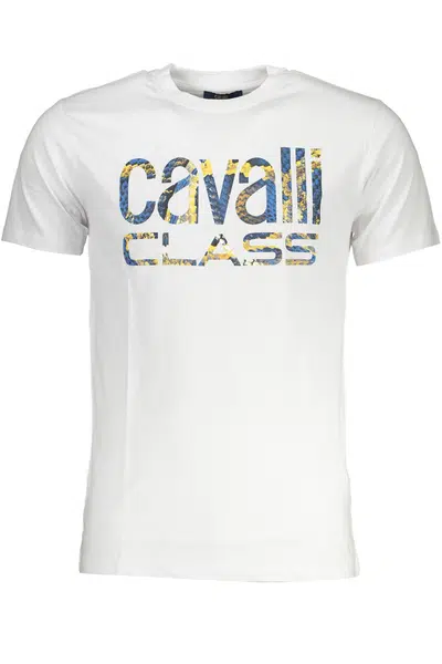 CAVALLI CLASS MEN'S SHORT SLEEVED T-SHIRT WHITE