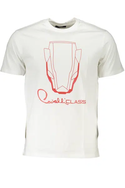 CAVALLI CLASS MEN'S SHORT SLEEVED T-SHIRT WHITE