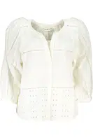 DESIGUAL WOMEN'S LONG SLEEVE SHIRT WHITE