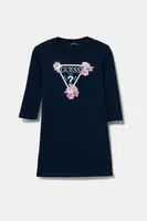 Dětské bavlněné šaty Guess modrá barva, mini, J3YK13 KA6W4