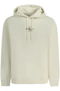 Pánská mikina Calvin Klein s kapucí bílá