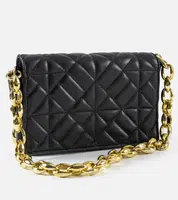 Gemre Black quilted shoulder bag Bergama