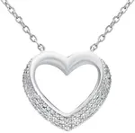 Silvego Strieborný náhrdelník SRDCE so zirkónmi LPS0243