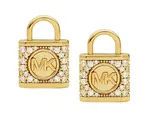 Michael Kors Strieborné náušnice kôstky so zirkónmi Visiaci zámok MKC1628AN710