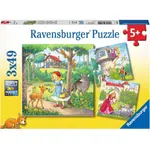 Ravensburger Puzzle Červená čiapočka a princezny 3 x 49 dielikov