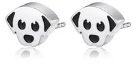 S'Agapõ Krásne oceľové náušnice psík Click SCK158