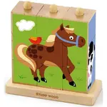 Study Wood kocky Zvieratká z farmy