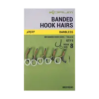 Korum háčik s gumičkou banded hook hairs barbless - veľkosť 10
