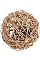 Hračka kočka myš v proutěné kouli se zvukem 10cm Kar