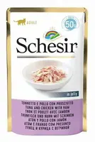 Schesir Cat Kapsa Adult Tuňák/kuře/šunka 50g