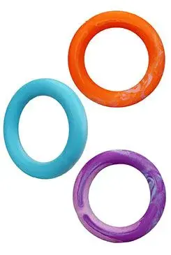 Hračka pes kruh guma plovací vanilkový 16cm