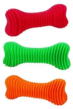 Hračka pes kost dentální  žebrovaná plovací 16cm SP