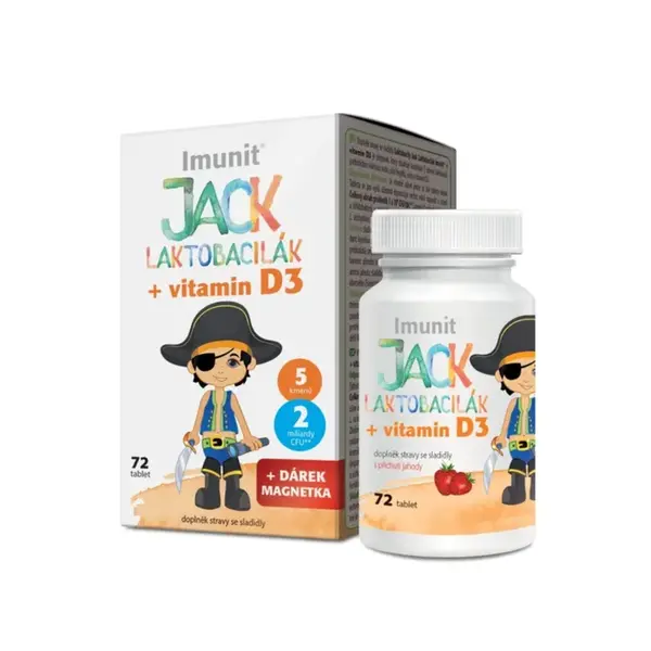 Laktobacily Jack Laktobacilák Imunit+ vitamín D3 72 tablet