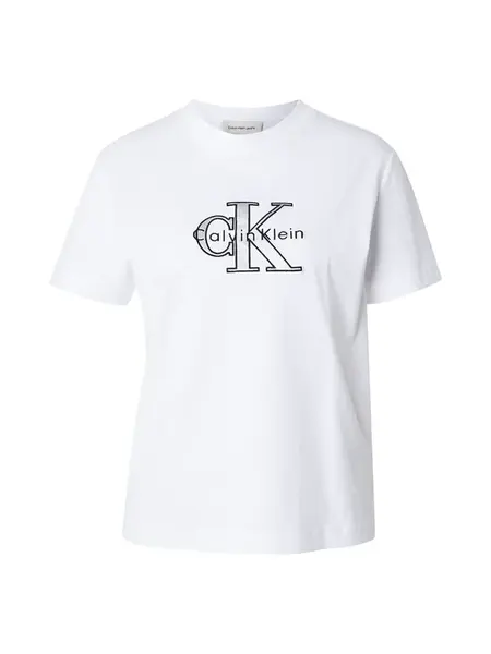 Calvin Klein Jeans Tričko 'CLASSIC'  čierna / strieborná / biela