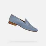 Light blue women's moccasins Geox Mantinea - Women's