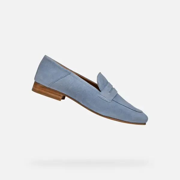 Light blue women's moccasins Geox Mantinea - Women's