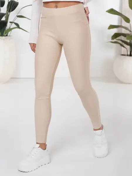 Dámske béžové legíny Dstreet