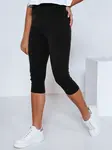 Dámské 3/4 legíny s vysokým pasem, černé