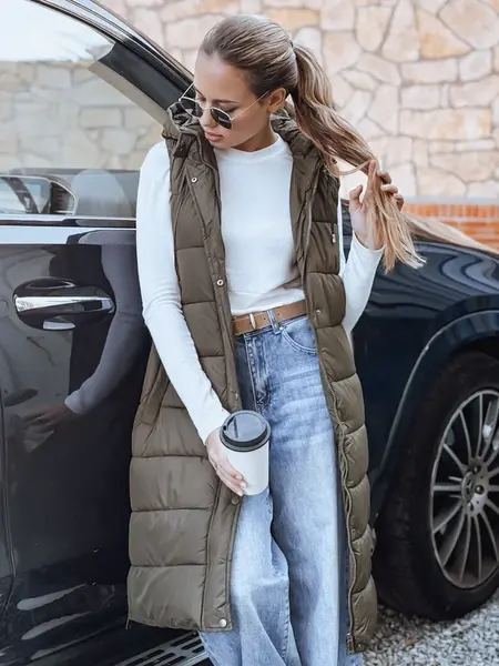 Dlouhá dámská prošívaná vesta Dstreet