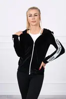 Kesi Velurová mikina s kapucí černá