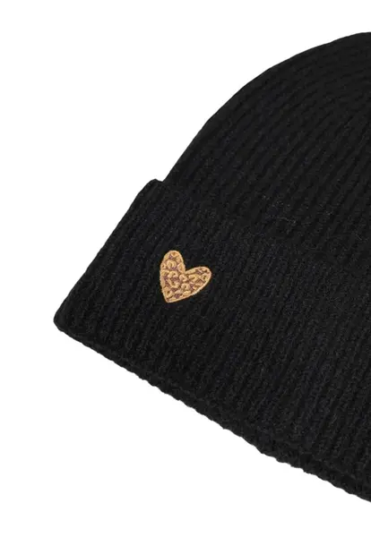 Čepice Pieces s ozdobným srdíčkem