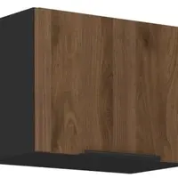 Horní výklopná kuchyňská skříňka Monza, 50 cm, ořech/černá