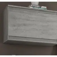 Nástěnná skříňka Carlos, šedý beton, 60 cm