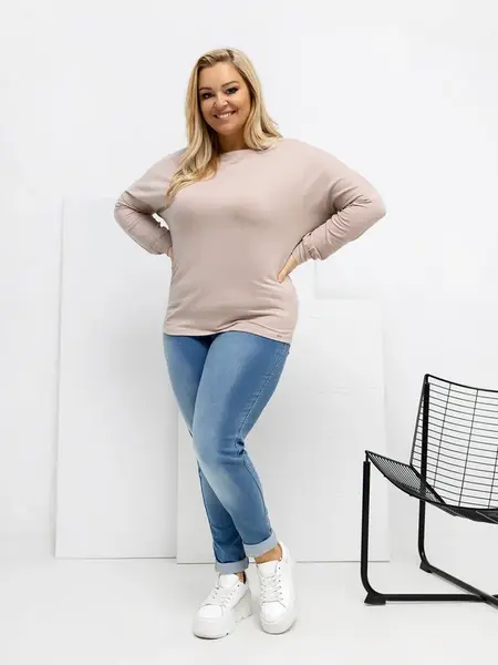 Plus size béžová halenka