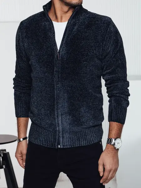 Sweter męski rozpinany granatowy Dstreet