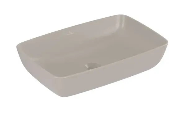 Villeroy & Boch Artis - Umyvadlo na desku 58x39 cm, bez přepadu, bez otvoru pro baterii, CeramicPlus, Almond 417258AM