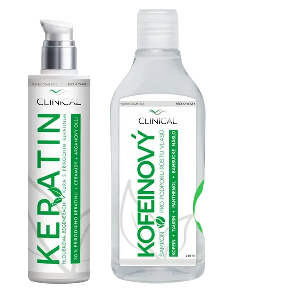 CLINICAL NUTRICOSMETICS Keratin kúra 100ml + kofeinový šampon 250ml