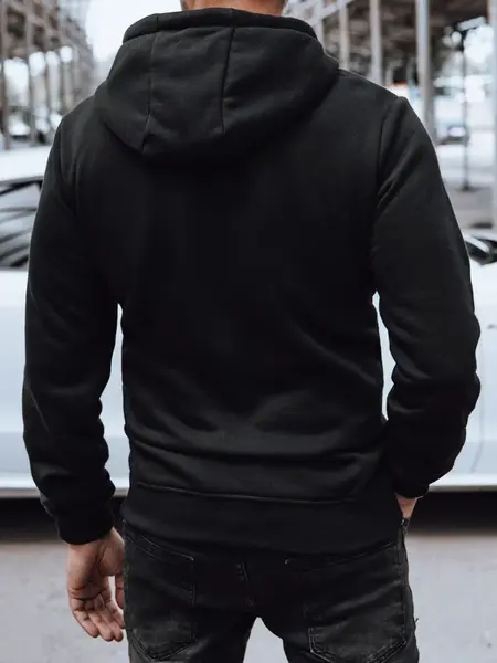 Pánská černá mikina s kapucí Dstreet