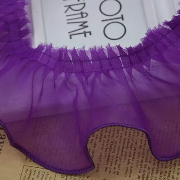 Polyester Lace Ribbons Pleated Garment Accessory