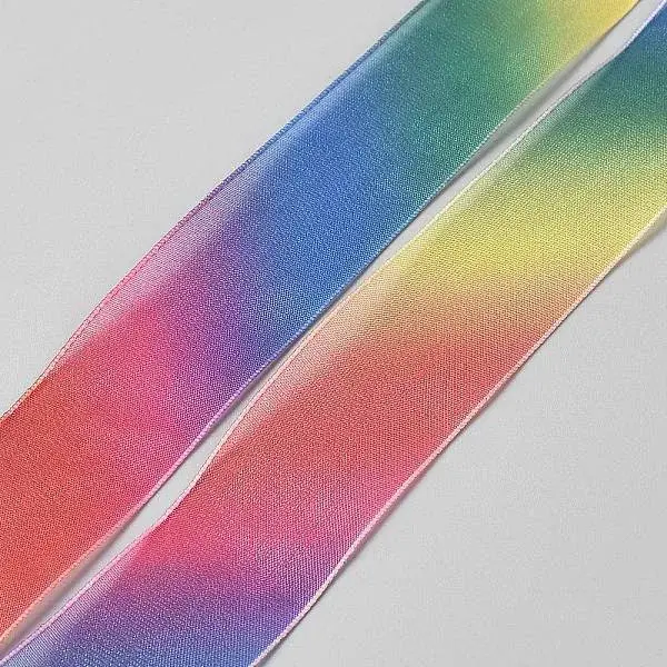 10 Yards Rainbow Color Organza Ribbon