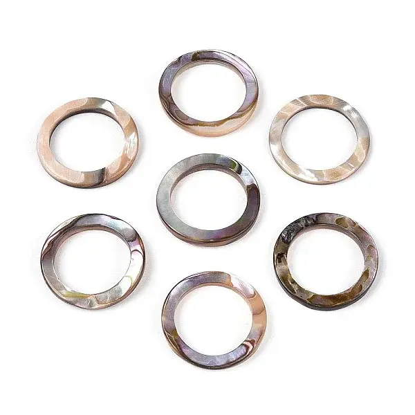 Natural Paua Shell Linking Rings