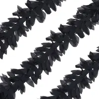 5 Yards Polyester Chiffon Leaf Lace Ribbon