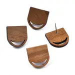 Walnut Wood Stud Earring Findings