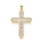Brass Micro Pave Clear Cubic Zirconia Pendants