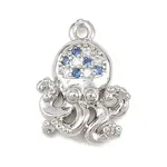 Brass Micro Pave Cubic Zirconia Pendants