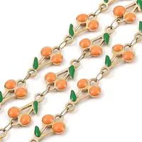 Ion Plating(IP) 304 Stainless Steel Enamel Cherry Link Chains