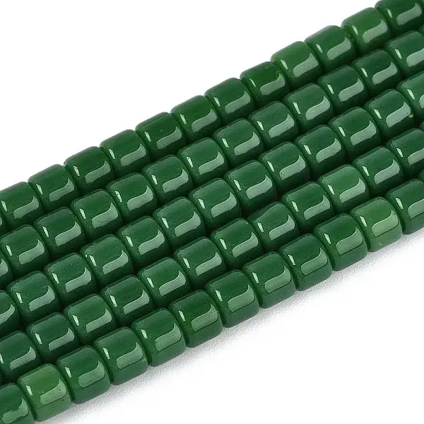 Opaque Solid Color Glass Beads Strands