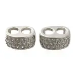 925 Sterling Silver Micro Pave Clear Cubic Zirconia Spacer Bars