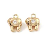 Brass Micro Pave Cubic Zirconia Charms